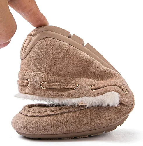 Vista 7 de GLOBALWIN Mocasines para mujer, para invierno, para interiores y exteriores, con forro de piel sintética