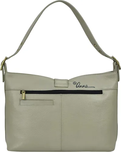 Vista 2 de Anna by Anuschka Women's Hand-Painted Genuine Leather Studded Side Hobo