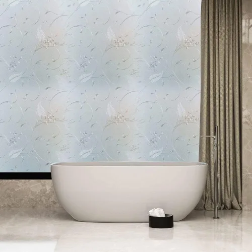 Vista 7 de Película de privacidad esmerilada para ventana, calcomanías decorativas de vinilo para ventana, adhesivos estáticos, sin pegamento, película
