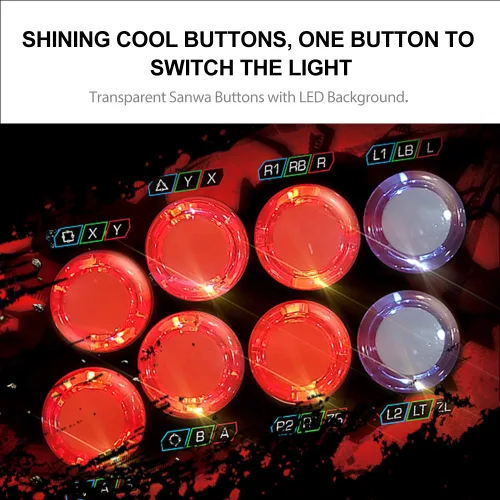 Vista 6 de Pro Arcade Stick PXN X9 Street Fighter Arcade Stick para Playstation 4 Playstation 3 Xbox One Xbox 360 Switch Windows PC