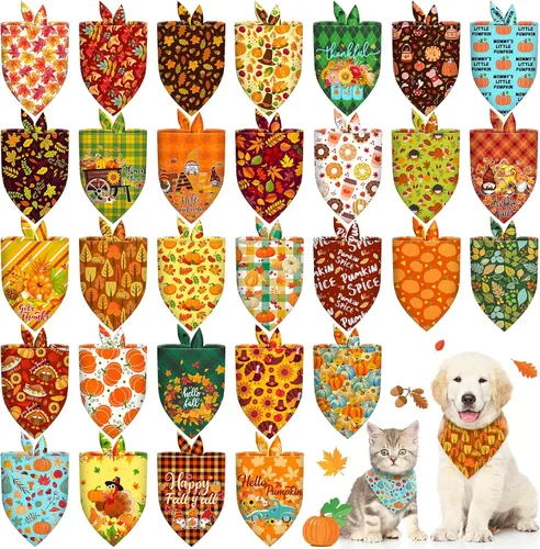 Vista 10 de 30 pañuelos de Navidad para perros, bufandas ajustables para perros, baberos, pañuelos de invierno para cachorros, pañuelos lavables para Tema