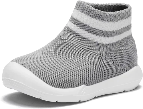 Vista 6 de Engtoy Baby Sock Shoes Baby Walking Shoes Infant Non-Slip Breathable Slippers with Soft Rubber Sole Baby Boys Girls Slip On Sneakers