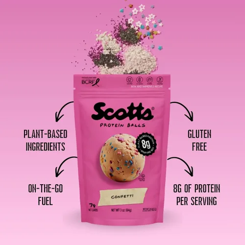 Vista 3 de Scott's Bolas de proteínas – Bocadillos a base de plantas con 0.28 oz de alto contenido proteico – Sin gluten, sin OMG, sin lácteos – Bocados