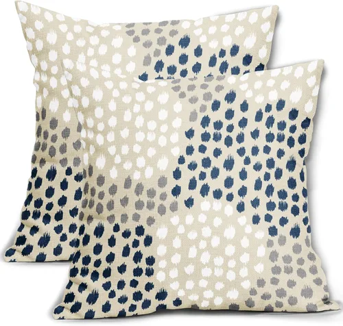 Vista 78 de Sweetshow Juego de 2 fundas de almohada de 16 x 16 pulgadas, diseño bohemio, con diseño de lunares, moderno y moderno, para exteriores, decorativas