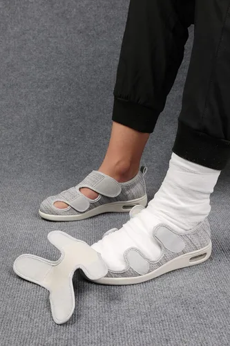 Vista 6 de ZUMEIJIA Zapatos para diabéticos para mujer zapatos casuales ajustables para caminar zapatos anchos para ancianos pies hinchados antideslizantes