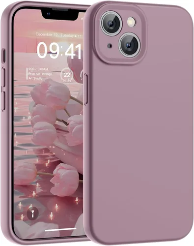 Vista 185 de SUPFINE - Funda diseñada para iPhone 12, silicona líquida premium con [forro de microfibra suave antiarañazos][protección de cámara mejorada], funda