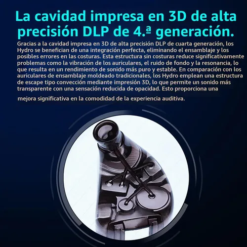 Vista 9 de CCA Hydro 2DD 8BA Auriculares con monitor de oído, HiFi IEM con 4