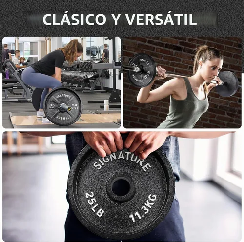 Vista 6 de Fitvids – Discos de pesas olímpicas de hierro fundido de 5 cm con revestimiento electrónico de Deep Dish