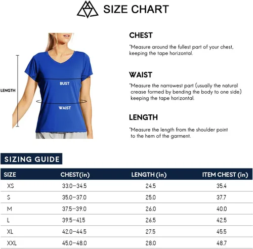 Vista 7 de Haimont Camisetas de manga corta de secado rápido para mujer, cuello en V, UPF 50+, para entrenamiento, atletismo, fitness, correr, absorben