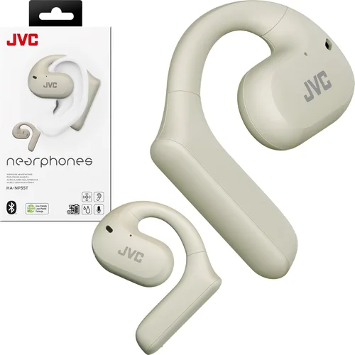 Vista 9 de JVC Nearphones Auriculares inalámbricos de oreja abierta con controladores grandes de 0.63 pulgadas para un sonido potente, uso de una sola oreja