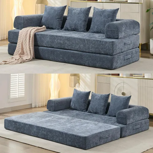 Vista 13 de WILLIAMSPACE Sofá modular para sala de estar, moderno sofá modular tapizado en forma de L de 4 plazas con puertos de carga USB y reposabrazos