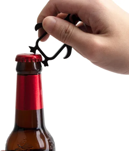 Vista 2 de SWATOM Llavero de abrebotellas de pingüino, herramienta para abrebotellas de cerveza, accesorios para llavero