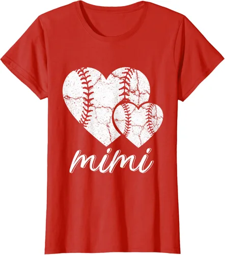 Vista 84 de Camiseta de béisbol Mimi para el Día de la Madre, Negro, S