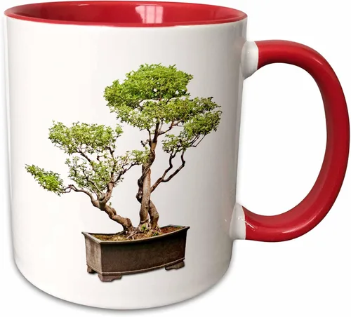 Vista 8 de 3dRose Penjing Bonsai 11oz Two-Tone Blue Mug Azul