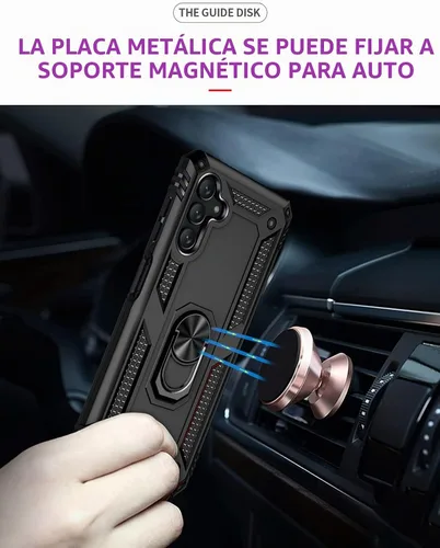 Vista 4 de Funda para Galaxy A13 5G, con protector de pantalla, grado militar, 16 pies, con función de atril magnético, funda protectora para Galaxy A13 5G