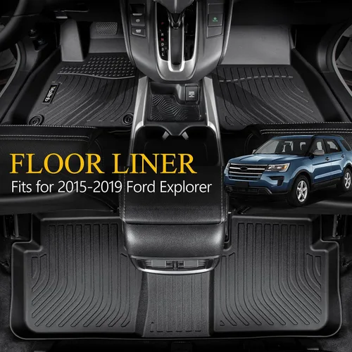 Vista 133 de Tapetes de piso para todo clima y forro de carga con respaldo para Chevrolet Suburban de 7 asientos 2021-2025 / GMC Yukon XL de 7 asientos