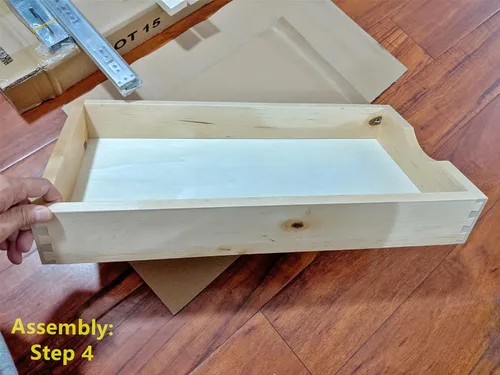 Vista 8 de D.I.Y - Cajón extraíble de 11 pulgadas, bandeja rodante de madera para base de cocina, organizador deslizante para almacenamiento de despensa