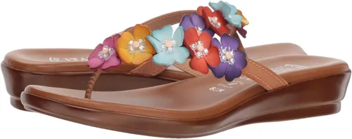 Vista 7 de ITALIAN SHOEMAKERS Emina Sandalias elegantes florales de cuña baja para mujer