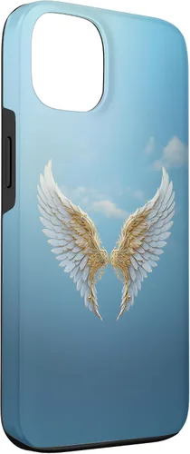 Vista 3 de Funda para iPhone 13 Heavenly Golden Angel Wings