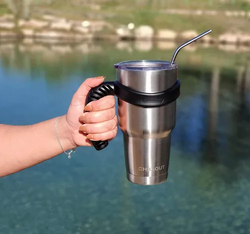Vista 2 de CHILLOUT LIFE Mango para vasos YETI Cup de 30 onzas, Ozark Trail de 30 onzas, cómodo mango de repuesto para vasos YETI de 30 onzas y más