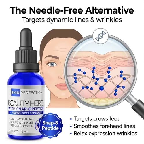 Vista 11 de Skin Perfection Snap 8 Peptide Serum Anti-Aging Serum Booster Línea de Expresión Arrugas DIY Mezcla de péptidos en cualquier crema facial Pies