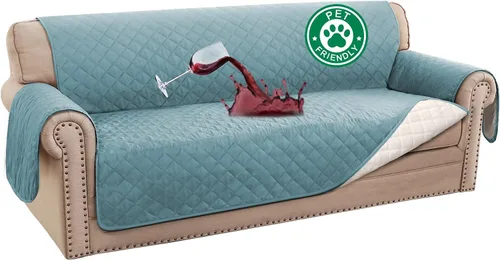 Vista 16 de Turquoize Funda 100 % impermeable para sillón de ala, protector de sofá, triple antideslizante, protector de muebles para mascotas, niños, perros