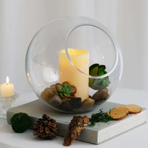 Vista 9 de Efavormart - Florero de cristal agrietado dorado de 4.5 pulgadas, florero de burbujas