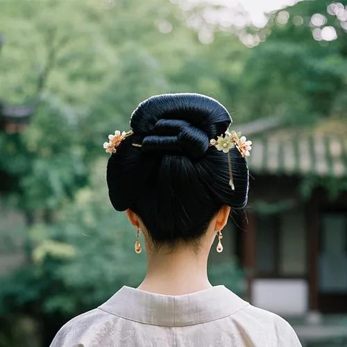 Vista 5 de Pasadores de pelo de estilo tradicional chino Stick Accesorio para el cabello de las mujeres (Verde 2)