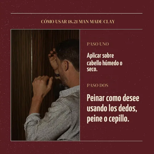 Vista 4 de 18.21 Man Made - Productos para el peinado del cabello: Pomada, cera, arcilla y pasta, 59.15 ml
