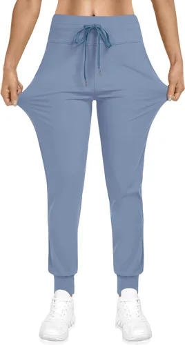 Vista 3 de TARSE Pantalones deportivos para mujer con bolsillos y cordón para correr