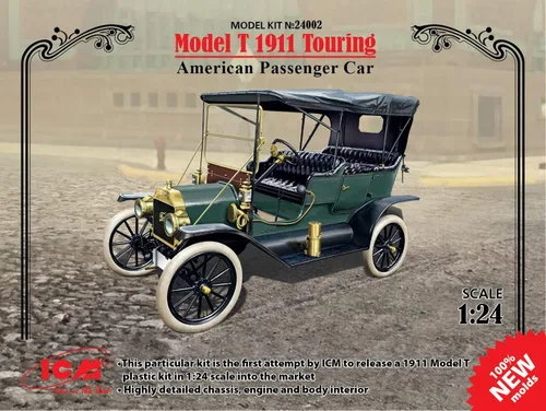Vista 2 de ICM 24002 Vehículo de plástico Modelo T 1911 Touring, coche de pasajeros americano - Escala 1:24