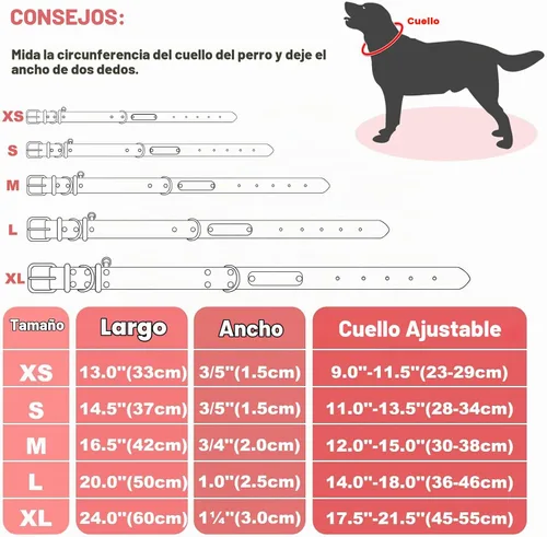 Vista 6 de Collar de perro de cuero genuino personalizado Senristar con placa de nombre grabada - Collar para perro duradero y elegante personalizado para Negro