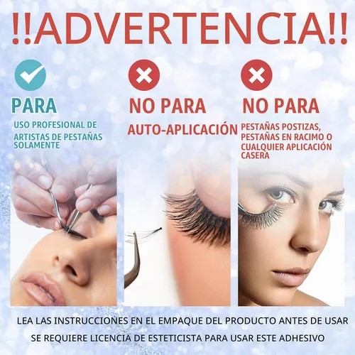 Vista 2 de Pegamento de extensiones de pestañas transparente para extensiones de pestañas, (0.17 onzas líquidas/0.2 fl oz), 1-2 S, secado rápido/retención 6