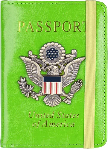 Vista 17 de Funda para pasaporte de alta calidad para viajes, con bloqueo RFID, delgada, duradera y apta para viajes, cartera para pasaporte mantiene tus