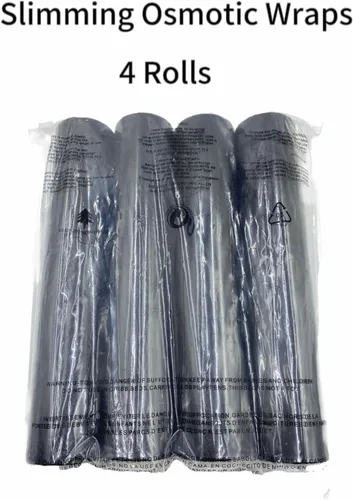 Vista 5 de 4 rollos de plástico osmótico envolturas de adelgazamiento osmótico para contorno corporal y adelgazamiento corporal y realzador de suéter negro