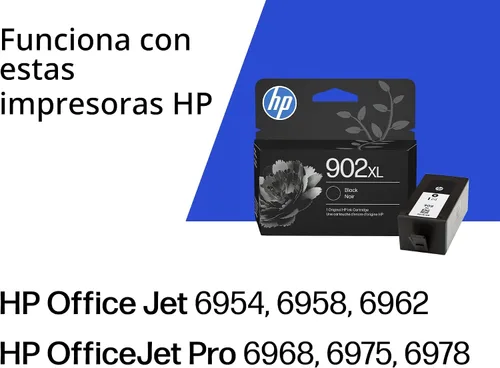 Vista 2 de HP 902XL Cartucho de tinta negra original de alto rendimiento (T6M14AN)
