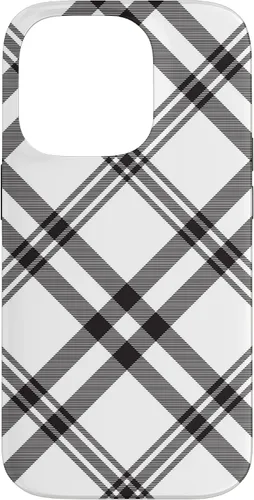 Vista 16 de Funda para iPhone 11 Pro Max a cuadros en blanco y negro