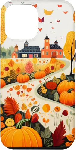 Vista 26 de Fall Leaves Autumn Pumpkin Pattern Autumn Color Foliage Case for iPhone 17