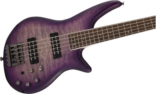 Vista 7 de Jackson JS Series Spectra Bass de 5 cuerdas JS3QV, Phaze púrpura, diapasón de laurel 35 Scale 5-String, Poplar Body with Quilt Maple Top, Laurel