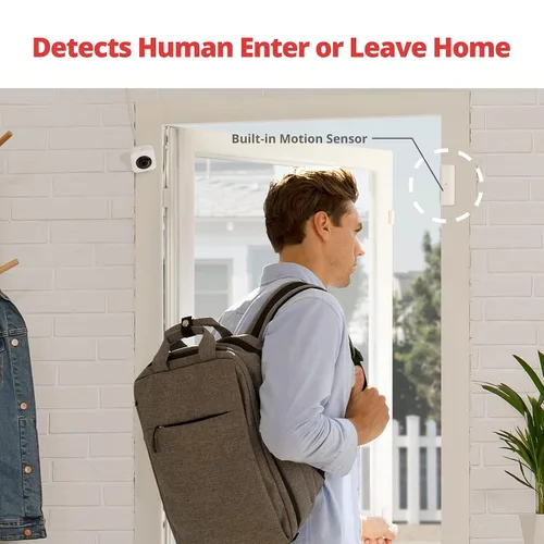 Vista 4 de SwitchBot Sensor de contacto de alarma de puerta – Alarma de ventana inalámbrica de seguridad inteligente para el hogar y sensor de puerta, añade