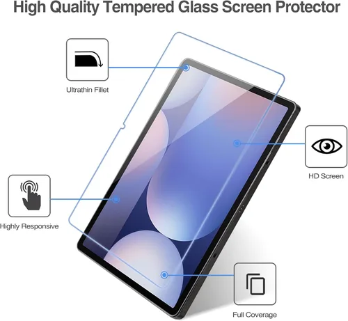 Vista 4 de ProCase Paquete de 2 protectores de pantalla para Galaxy Tab S10 Plus/S9 Plus/S9 FE Plus de 12.4 pulgadas, dureza 9H de vidrio templado transparente
