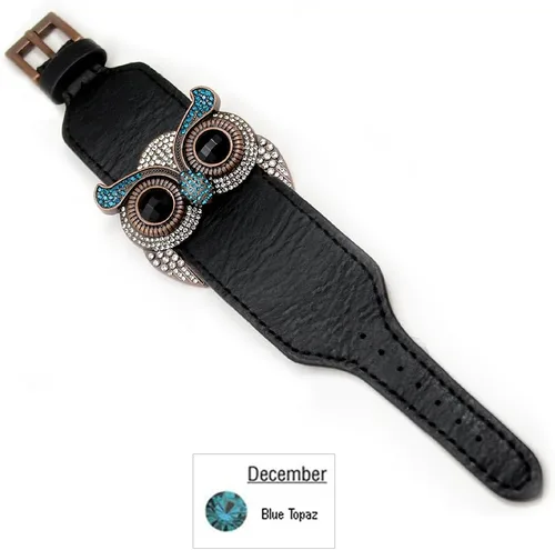 Vista 2 de Pulsera de piel de búho de cristal