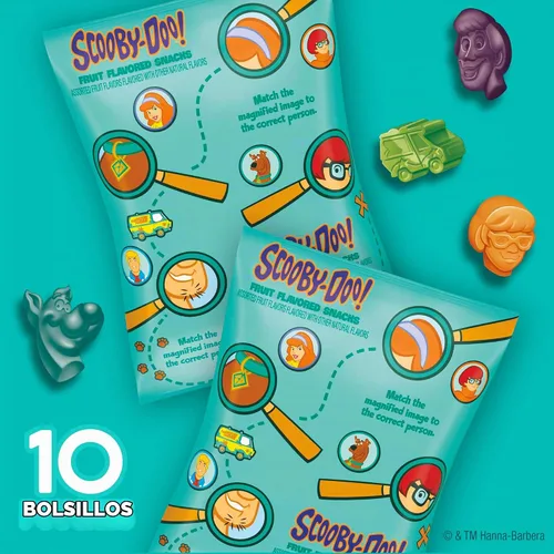 Vista 5 de Scooby-Doo Snacks con sabor a frutas, sin gluten, aperitivos para niños, 10 unidades, 8 onzas (paquete de 8)