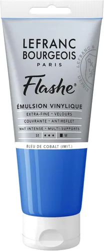 Vista 41 de Lefranc Bourgeois Flashe - Pintura de vinilo, tubo de 2.7 onzas líquidas, azul ceniza Extra-Fine Vinyl Emulsion Paint; Ultra-Matte, Highly Opaque