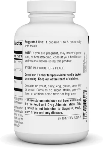Vista 3 de Source Naturals Palmitato de ascorbilo 500 mg Suplemento de éster de vitamina C soluble en grasa - 180 cápsulas