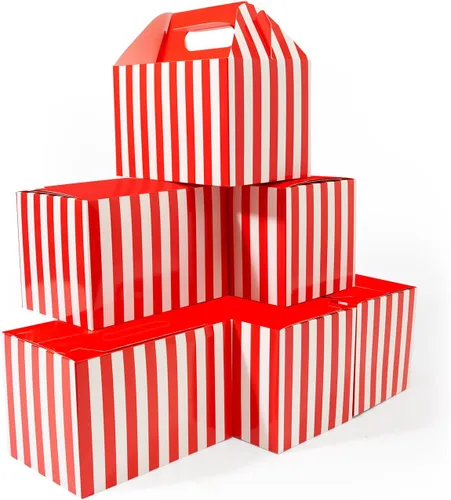 Vista 10 de Happyhiram Paquete de 10 Cajas Grandes a Dos Aguas, Color Marrón - Contenedores de Papel Kraft Resistentes de 9x6x6 Pulgadas para Regalos, Almuerzos