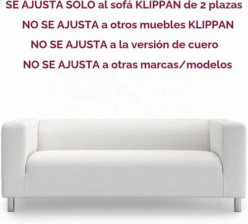 Vista 2 de Klippan - Funda de repuesto para sofá IKEA Klippan, funda Klippan, solo funda para Klippan (beige diario)