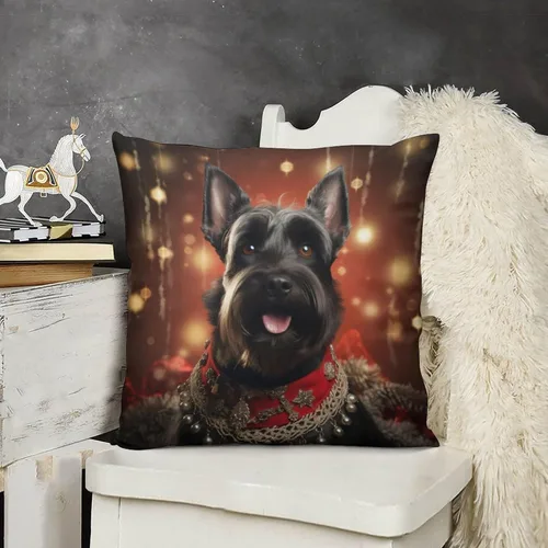 Vista 17 de Almohadas decorativas para cama, diseño de perro de Papá Noel con luces de Navidad, fundas de almohada para sofá para amantes de los perros, funda