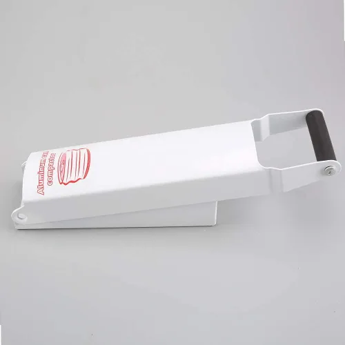 Vista 8 de Compactador de latas de aluminio blanco – Trituradora de latas de metal de 8/12/16 oz para montaje en pared resistente para seltzer de aluminio
