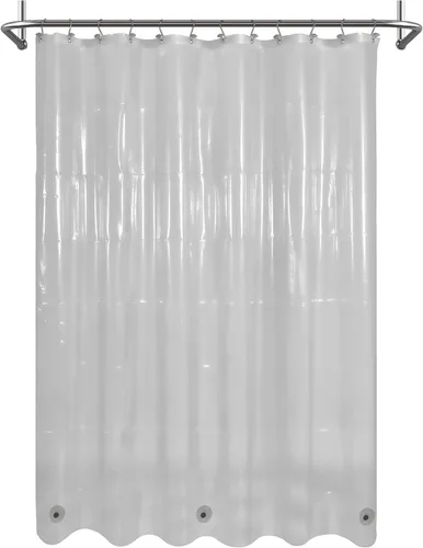 Vista 35 de Cortina de regadera para cabina de ducha 36x72, forro de cortina de regadera de plástico PEVA para baño, ligera e impermeable, 36 x 72, transparente